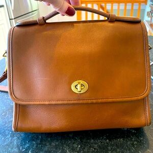 Vintage Coach Court purse British Tan